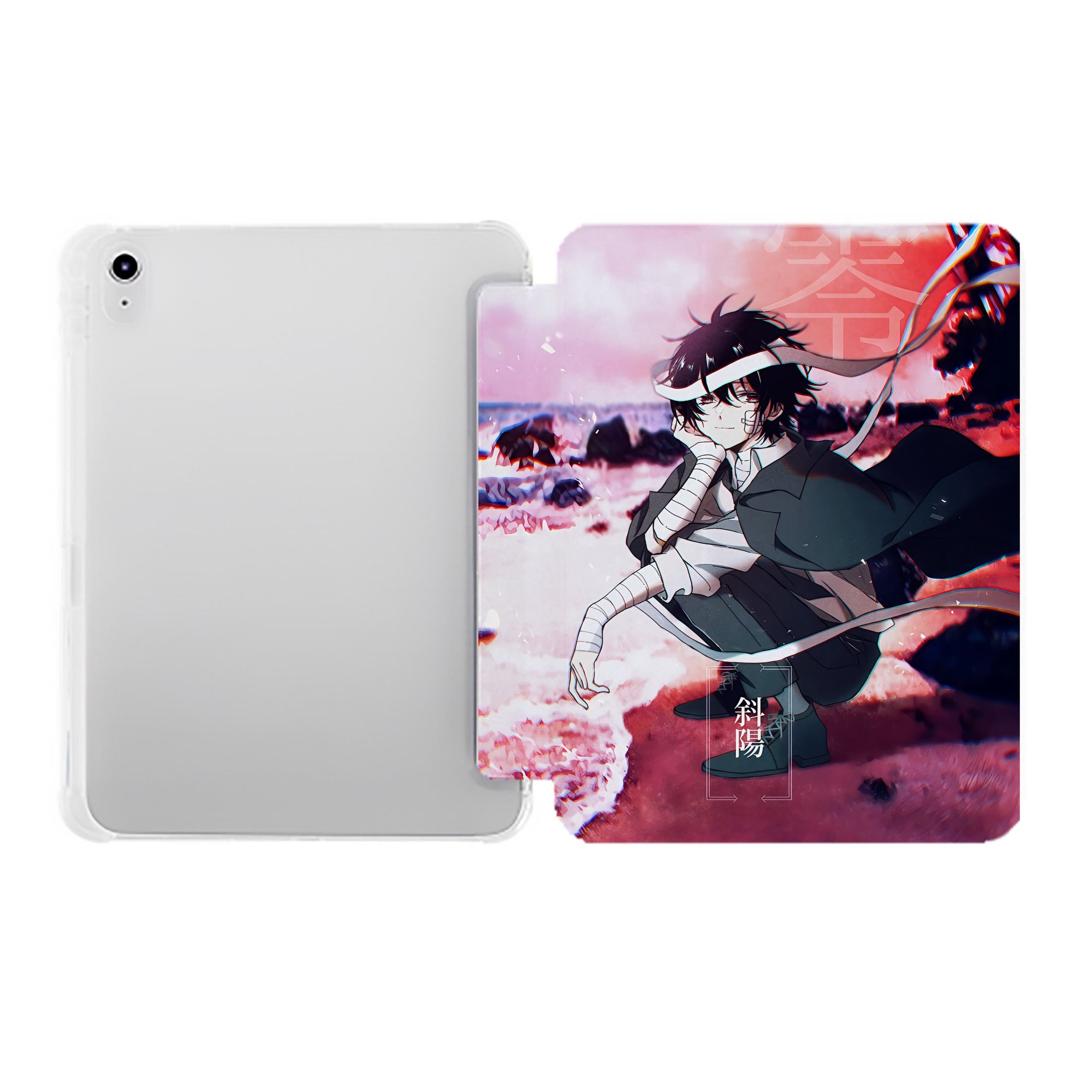 （画像用） 文豪ストレイドッグス Bungo Stray Dogs IPad ケース ペン収納付き 三つ折りスタンド PUレザー×シリコン 対応機種9.5/10.5/10.9インチ